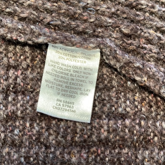 Caslon chocolate brown ribbed long sleeve soft cardigan sweater Size Med… - Picture 9 of 10